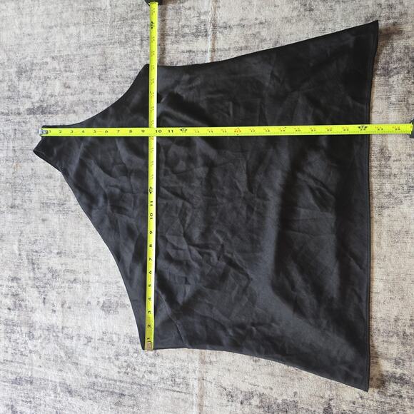 Express Shirt Womens XL Satin Black One Shoulder Asymmetrical Sleeveless Top NEW - Picture 5 of 10